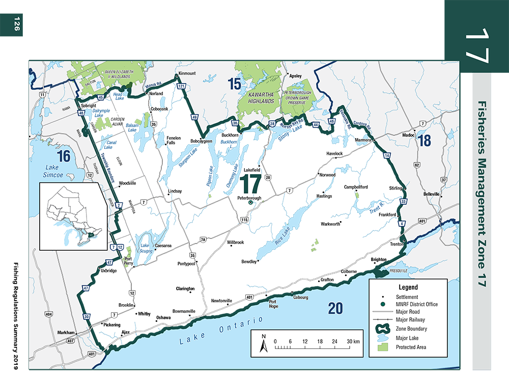 2019 Ontario Zone 17 Fishing Regulations